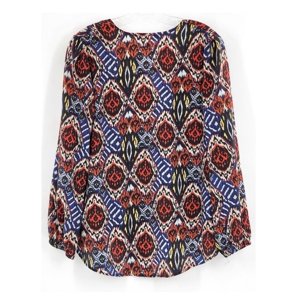 EXCELLENT CONDITION! lovers and friends long sleeve colorful blouse size M - Picture 6 of 12